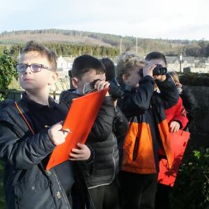 Lining up for the birdwatch Golspie Primary new dimensions 2
